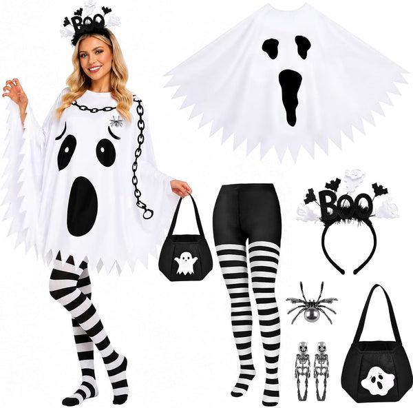 6 PCS Halloween Costume Set for Women Adult, Perfect for Halloween