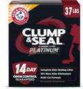 ARM & HAMMER Clump & Seal Platinum Clumping Cat Litter, Online Only, 37 Lbs | Clumping Litter, Rock-Hard Clumps, Baking Soda Odor Eliminators, 14-Day Odor Control