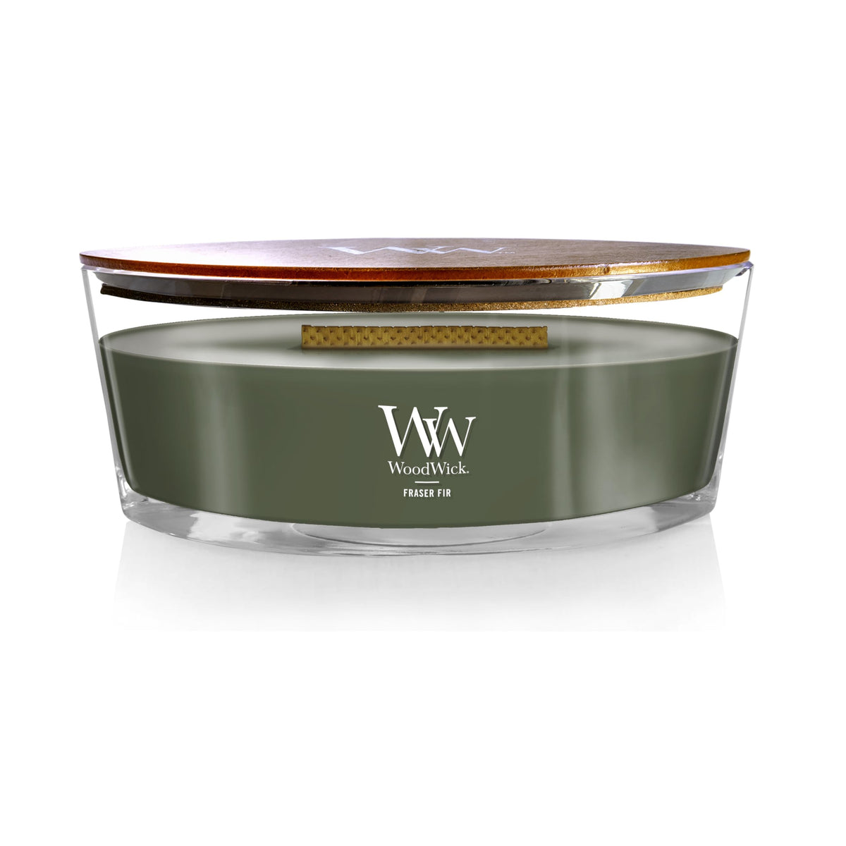 WoodWick Fireside Holiday Candle Gifts for Women and Men, 9.7 oz Medium Hourglass Candle with Crackling Wick