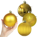 White 4.0" Large Christmas Balls - Christmas Tree Decoration Ornaments Shatterproof Hanging Balls for Birthday Halloween Holiday Wedding Decorations Set of 4pcs