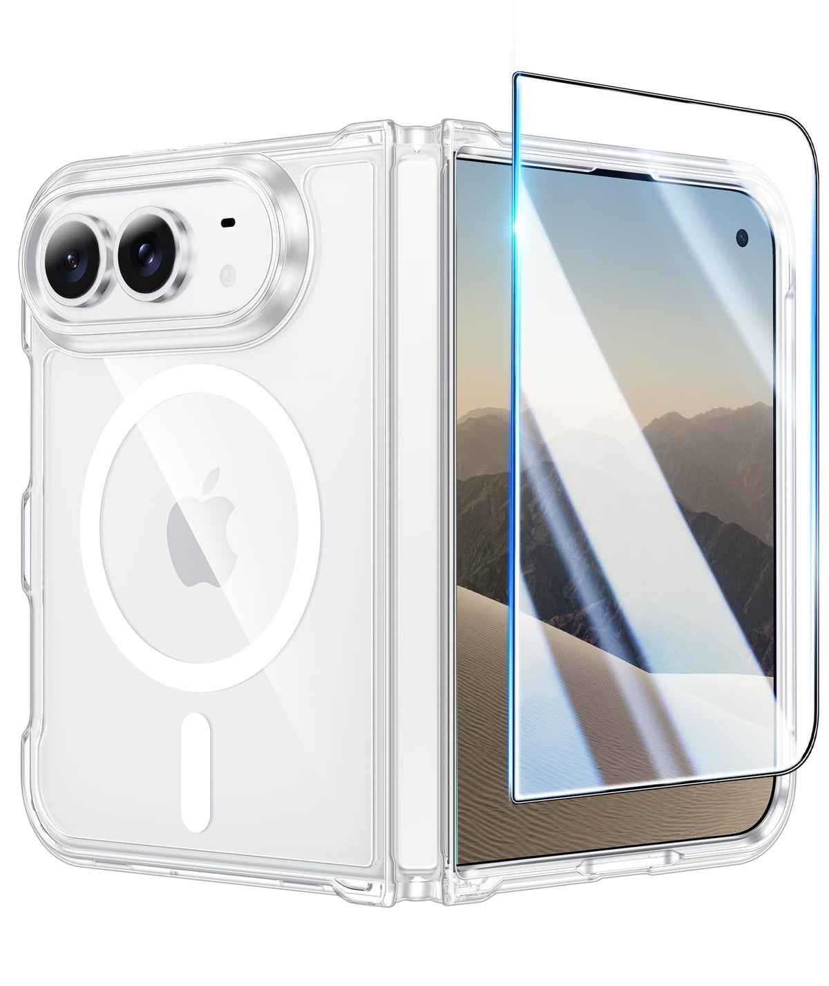FNTCASE for iPhone 18 Pro Max Case / 17 Pro Max Clear Case Fit for Magsafe