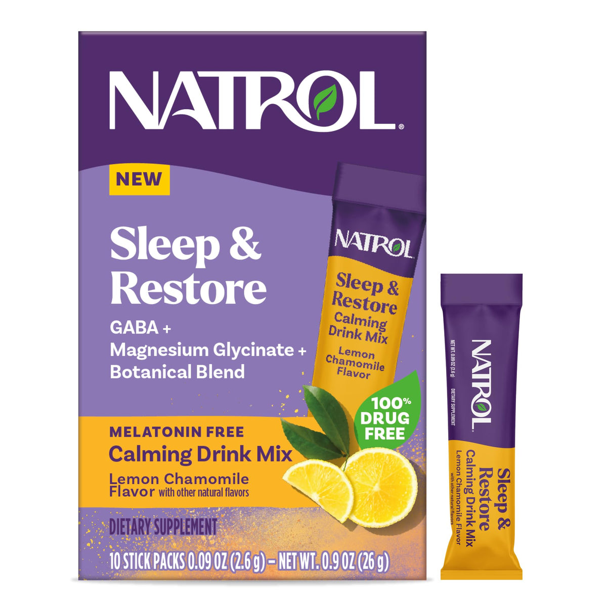 Natrol Sleep & Restore Magnesium Glycinate Blend Gummies, Cherry, 60 Count | Melatonin-Free, Nightitme Sleep-Aid for Adults, Calm Magnesium Glycinate with GABA, Botanical Blend, 100% Drug-Free