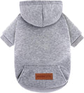 2 Pack Dog Hoodie Warm Hood Dog Sweater Cold Weather Small Dogs Sweatshirt Comfort Pet Clothes for Small Medium Dogs with Pockets Cats Chihuahua Clothes for Male Female Girl Boy Sporty Daily Wear