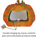 Midlee Halloween Pumpkin Cat Scratcher Cardboard House