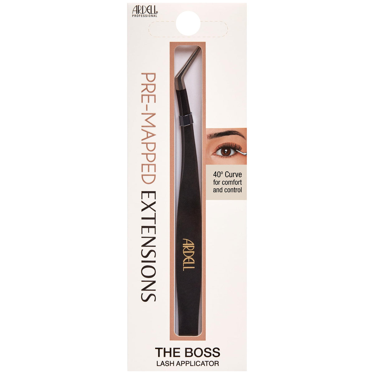 Ardell Silicone Lash Applicator Tool, Eyelash Tweezers for Lash Cluster, Strip Lashes Application, Soft Grip & Durable Design, Black