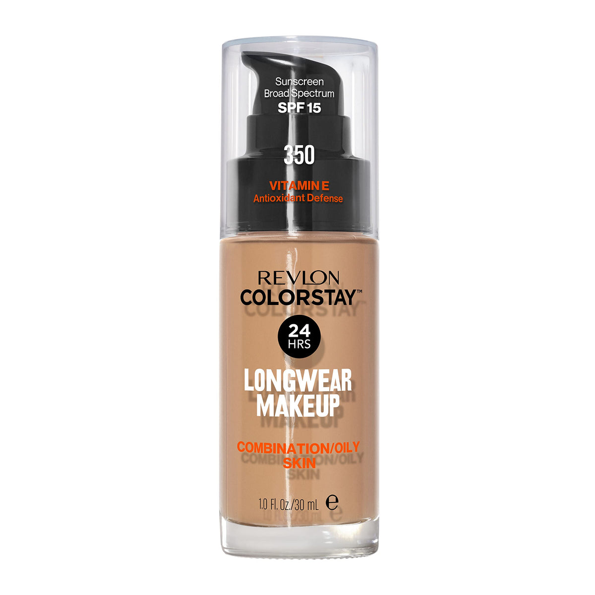 Revlon Liquid Foundation, ColorStay Face Makeup for Combination & Oily Skin, SPF 15, Medium-Full Coverage with Matte Finish, 360 Golden Caramel, 1 Fl Oz