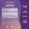 Natrol Ultra Sleep 3-in-1, 5mg Melatonin, GABA, Botanicals, 30 Tablets | Improve Sleep Quality, Wake Up Rested & Refreshed, Fast Dissolve, Raspberry Flavor, 100% Drug-Free, Non-Habit Forming