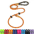 lynxking Slip Lead Dog Leash Reflective, Heavy Duty Comfortable Strong Rope for Large Medium Small Dogs No Pull Pet Training (Black, Large 1/2in x 6ft-Slip Lead)