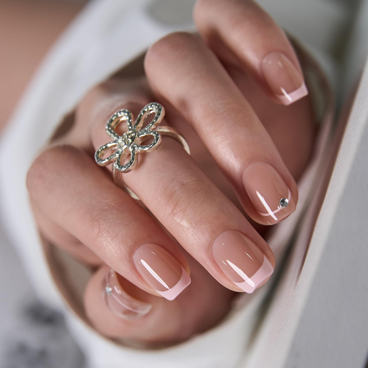 CurvLife Short Square Halloween Glow-in-the-Dark Press On Nails