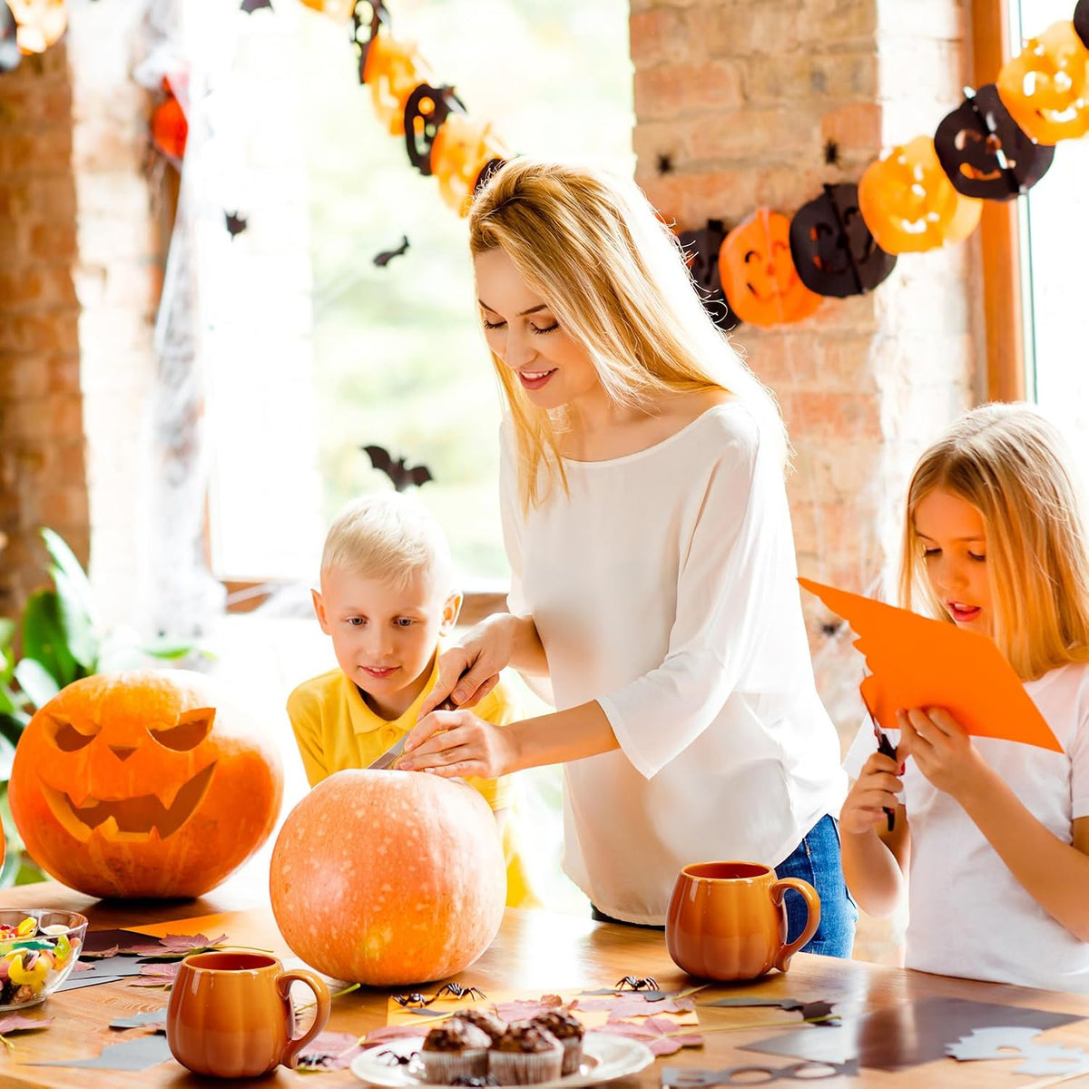 1 Pcs 14 oz Pumpkin Mug Ceramic Coffee Mug Fall Halloween Thanksgiving Autumn Pumpkin Shape Cup with Handle for Halloween Party Decoration