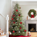 GnFlus Large Shatterproof Christmas Ball Ornaments, Red, 5.9" (2 Pcs), Classic Style, Hanging, Plastic, Christmas, Birthday, New Year, Anniversary, Valentine's Day