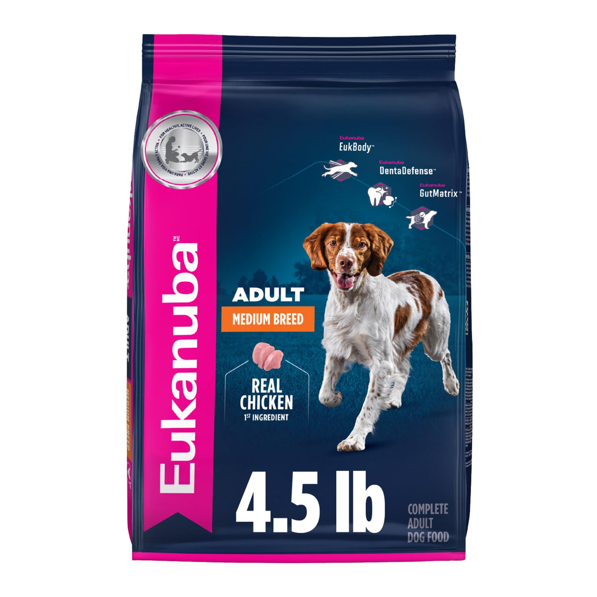 Eukanuba Adult Medium Breed Dry Dog Food, 35 lb bag.