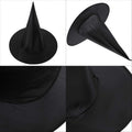 SATINIOR 2 Packs Halloween Witch Hats for Aldults Black Witch Hat Women