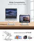Nulaxy Ergonomic Adjustable Laptop Stand for Desk, Dual Foldable Computer Riser with Advanced Heat-Vent, Heavy-Duty Portable Notebook Holder for Posture Correction, Compatible with Mac 10-16" Laptops
