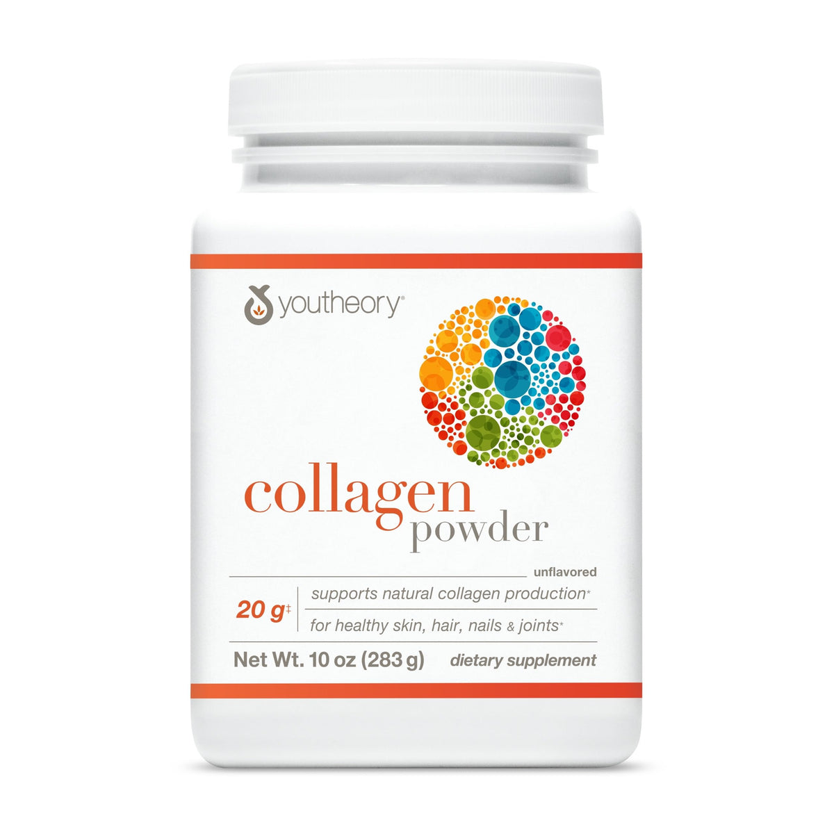 Youtheory Collagen Powder - Hydrolyzed Collagen Peptides with Vitamin C - Supports Healthy Bones, Joints & Immune System* - Vanilla - 10 oz (12 Servings)