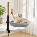 Cat Desk Bed with Scratching Post Clamp On 360 Rotating Camel