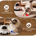 Automatic cat laser toy, 2-in-1 Interactive with Randomly Moving Feather
