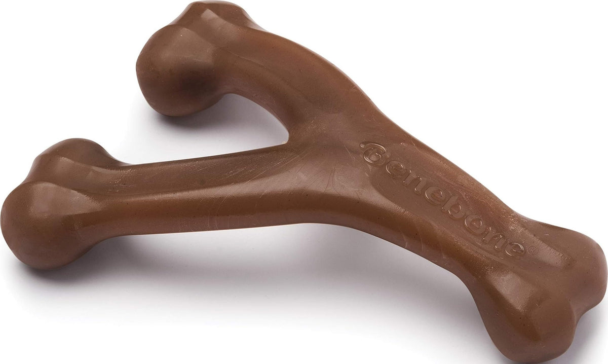 Benebone Wishbone Chew Toy for Aggressive Chewers, Pumpkin Spice, Small