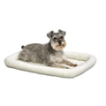 MidWest Homes for Pets QuietTime Dog Bed - White Fleece Bolster, Ultra-Soft and Machine Washable, Fits 42-Inch Crates and Carriers, for Large Breed Dogs