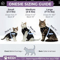 Cat Surgery Recovery Suit Female Cat Onesie for Cats After Surgery Spay Surgical Abdominal Wound Skin Diseases E-Collar Alternative Wear Kitten (Black, Large)