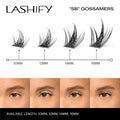Lashify Star Burst 16mm Gossamer DIY Eyelash Extensions Refill, The Ultimate Multi-Length Multi Layered Lash, Black, Easy False Lashes