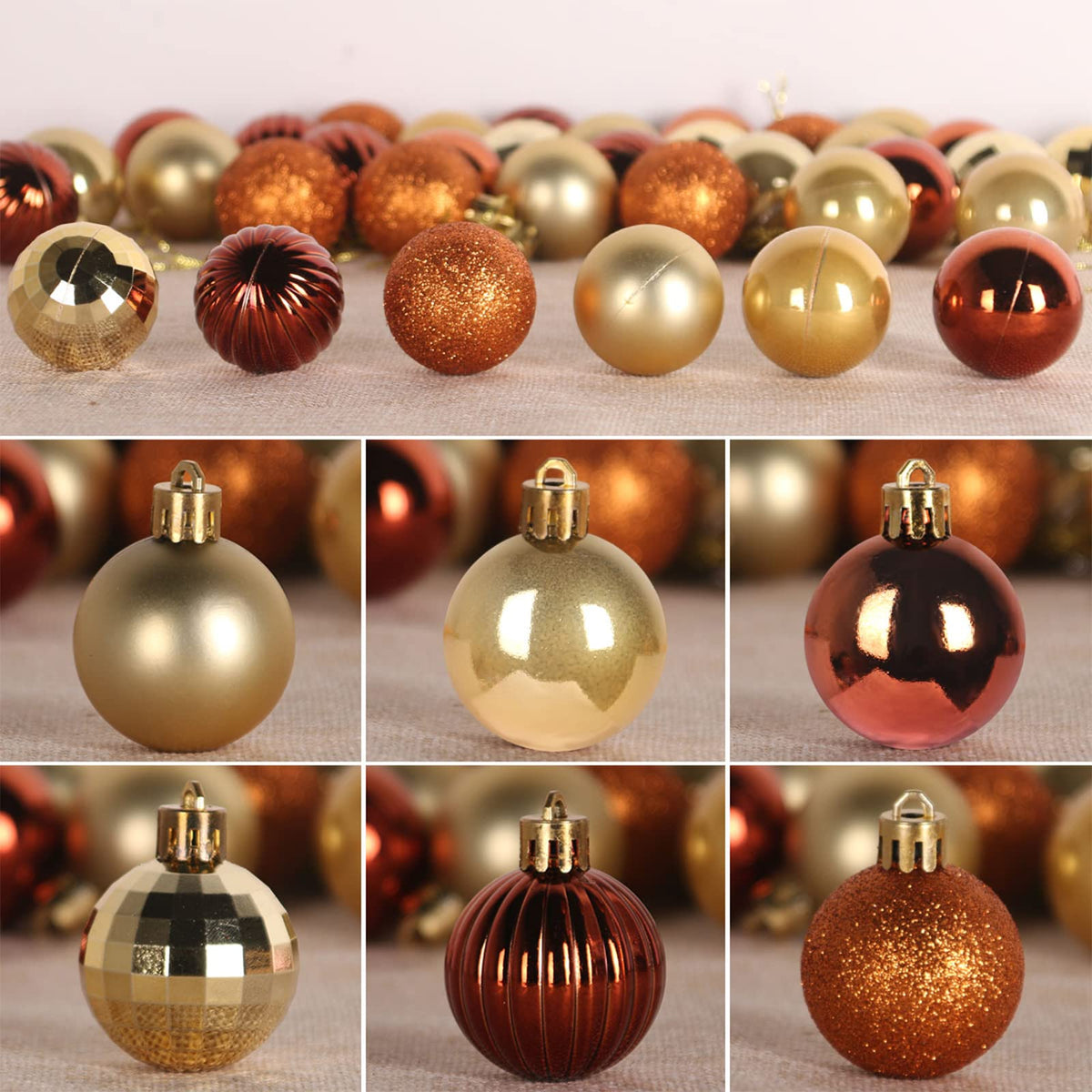 White 4.0" Large Christmas Balls - Christmas Tree Decoration Ornaments Shatterproof Hanging Balls for Birthday Halloween Holiday Wedding Decorations Set of 4pcs