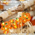 Pumpkin Lights String Battery Operated 10ft 30 LEDs Halloween Decorations