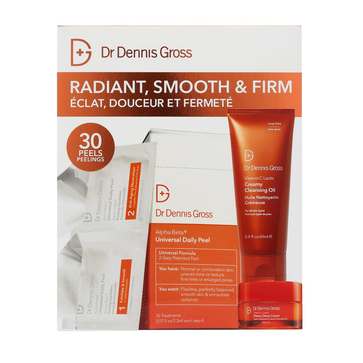Dr Dennis Gross Alpha Beta Universal Daily Peel: for Uneven Tone or Texture and Fine Lines or Enlarged Pores, (5 Treatments)