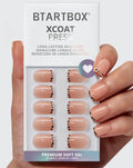 BTArtbox Press On Nails, Liquid Radiance, Medium Almond, Cat Eye, 32Ct | Lamp-Curable 4-Week Wear, Salon-Quality Natural Nails, 10-Minute Easy Daily Application, 16 Sizes, All-in-One Complete Kit