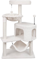 YUNIQUE Cat Tree with Cat Condo and Big Hammock, Grey