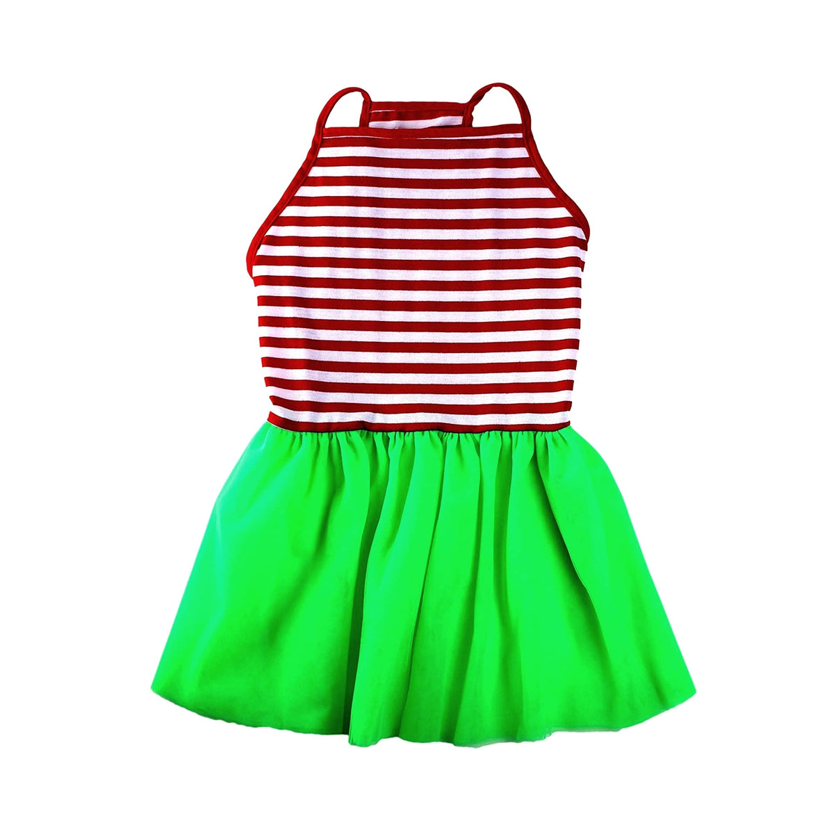 Midlee Christmas Stripe Tutu Large Dog Dress (X-Large)