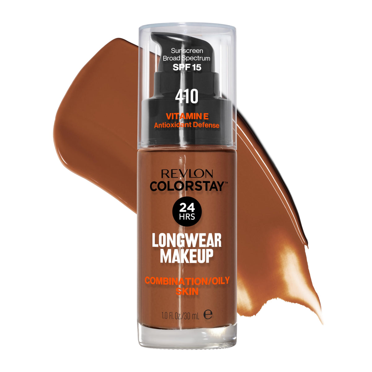 Revlon Liquid Foundation, ColorStay Face Makeup for Combination & Oily Skin, SPF 15, Medium-Full Coverage with Matte Finish, 360 Golden Caramel, 1 Fl Oz