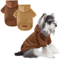 2 Pack Dog Hoodie Warm Hood Dog Sweater Cold Weather Small Dogs Sweatshirt Comfort Pet Clothes for Small Medium Dogs with Pockets Cats Chihuahua Clothes for Male Female Girl Boy Sporty Daily Wear