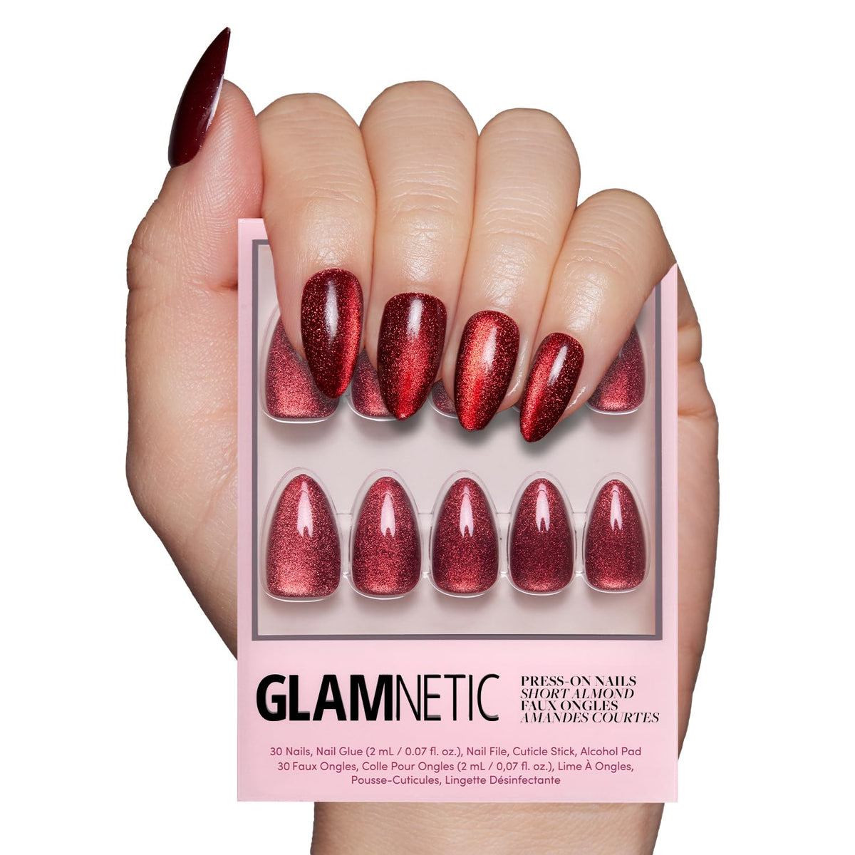 Glamnetic Press On Nails - Exposed | Medium Coffin Fake Nails with Nude Opaque Neutral, Salon Quality | 15 Sizes - 30 Nail Kit