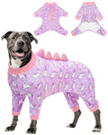 CuteBone Dinosaur Costume Dog Pajamas, Stretchy Spandex Crystal Velvet Sleepwear Coat for Small Dogs, Soft & Warm Pet Outfit Clothes for Cold Weather, Cozy Pullover Design COSP05XXL