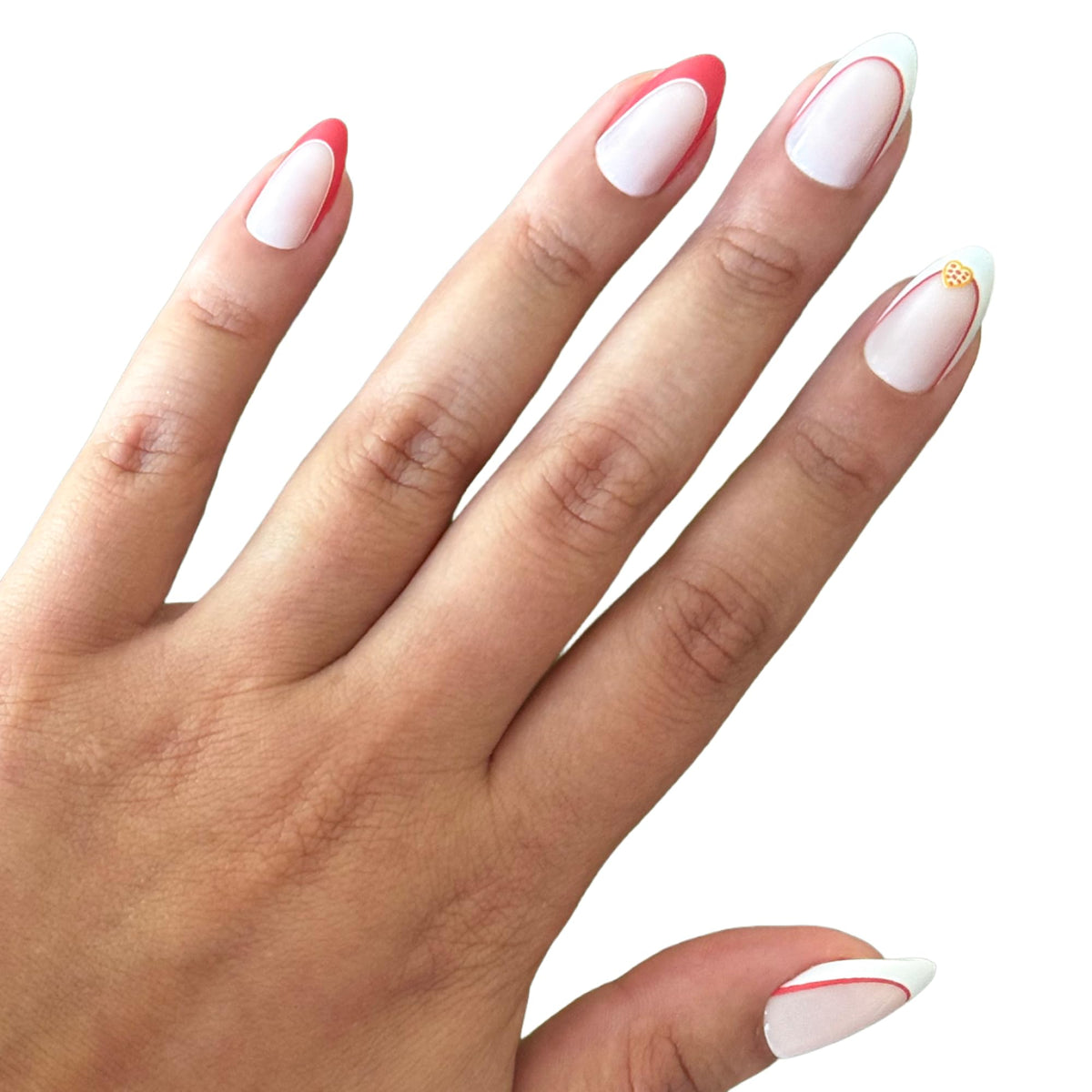 Olive & June Instant Mani Press-On Nails, HZ Velvet, Short, Round | Salon-quality glue-on manicure kit; 42 non-toxic fake nails in 21 sizes, recycled materials, realistic look, lasts 14 days