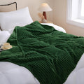 Burnt Orange Fleece Throw Blanket 50”×60” for Couch Sofa Livingroom
