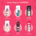 Kiss Impress Mini Mani Press On Nails for Girls & Tween Kids, 20 Super Duper Short Squoval Press-Ons with Pink Glitter Sprinkle, Mom Approved for Small Nail Beds, No Glue Needed, Mini File Included