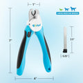 Boshel LED Large Dog Nail Clippers with Quick Sensor, Light, and Safety Guard, Pet's Sharp Toenail Cutter and File