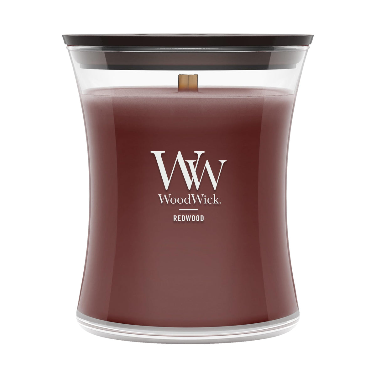 WoodWick Fireside Holiday Candle Gifts for Women and Men, 9.7 oz Medium Hourglass Candle with Crackling Wick