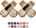 Anti Slip Dog Socks to Prevent Licking Paws, Dog Shoes for Hot Pavement, Dog Booties for Small Medium Large Senior Dogs, Traction Control Boots & Paw Protectors for Hardwood Floors