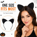 Cat Ears Headband for Women, Soft Plush Halloween Costume Accessory
