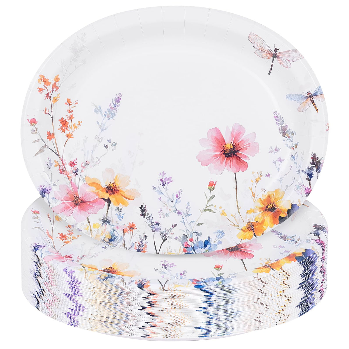 50Pack Thanksgiving Oval Plates Paper - 10" x 12" Happy Thanksgiving Plates Disposable Dinner Supply - Turkey Thankful Pattern