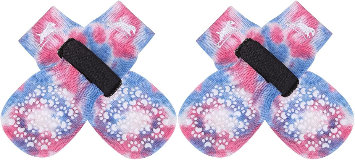 Anti Slip Dog Socks to Prevent Licking Paws, Dog Shoes for Hot Pavement, Dog Booties for Small Medium Large Senior Dogs, Traction Control Boots & Paw Protectors for Hardwood Floors