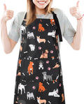 Dog Grooming Waterproof Apron with 2 Pockets, Cute Animals Puppy Dog Pets Apron