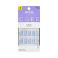 Kiss Core, Press On Nails, Nail glue included, 'Photogenic', Black, Short Size, Squoval Shape, Includes 32 Nails, 2g Glue, 1 Manicure Stick, 1 Mini File
