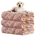 Rezutan 1 Pack 3 Blankets for Dogs, Dog Blanket for Large & Medium Pet Cat, Premium Soft Fluffy Suitable for Dog Kennels & Beds, Sofas, Gifts Puppy Essentials, 41x31inch, Gray/Blue/Beige