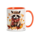 Hyturtle Fall Cat Maple Leaves Coffee Mug with Spoon Gifts on Birthday