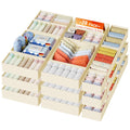DIMJ Drawer Organizer Clothes, 12 Pack Dresser Organizer, Foldable Closet Organizers and Storage, Fabric Dresser Bins, Drawer Dividers for Nursery, Baby Clothes, Underwears, Sock (Beige)