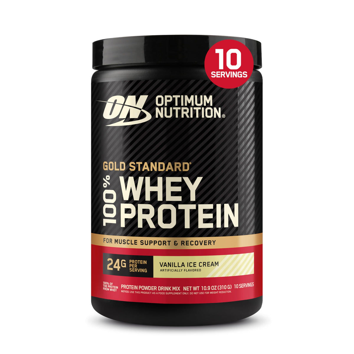 Optimum Nutrition Gold Standard 100% Whey Protein Powder, Cookies & Cream, 2 Pound (Packaging May Vary)